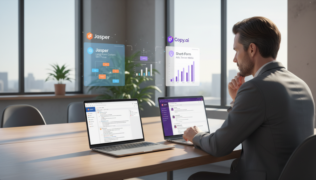Jasper vs Copy.ai : quel est le meilleur outil IA pour écrire et vendre en 2026
