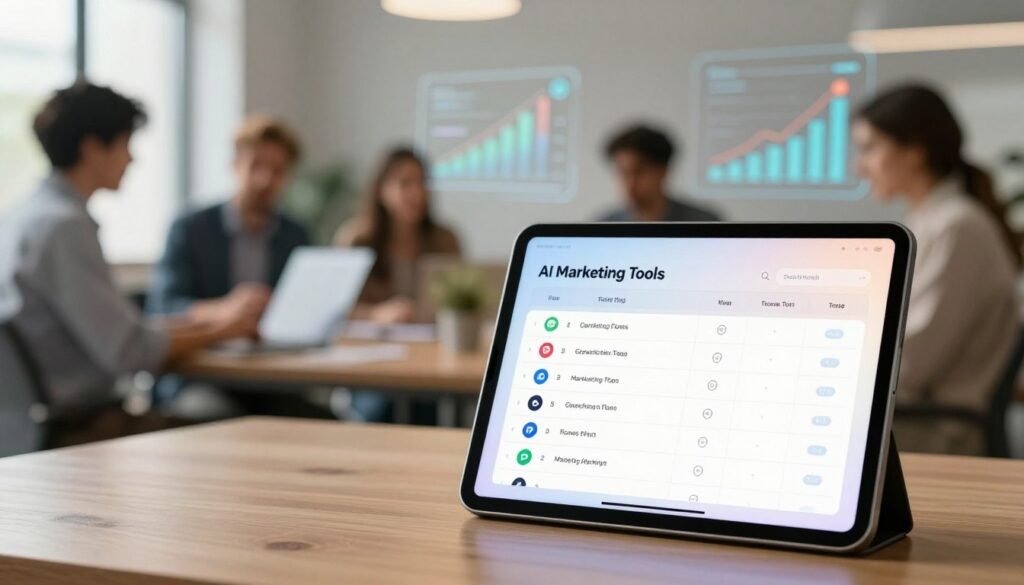 tableau comparatif outils IA marketing